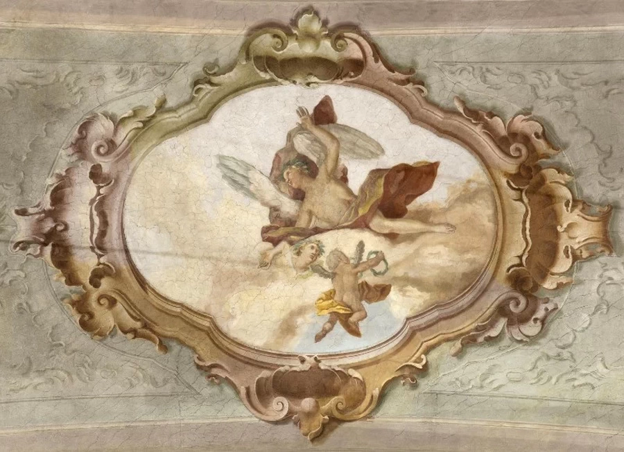 Angeli con corone d'alloro